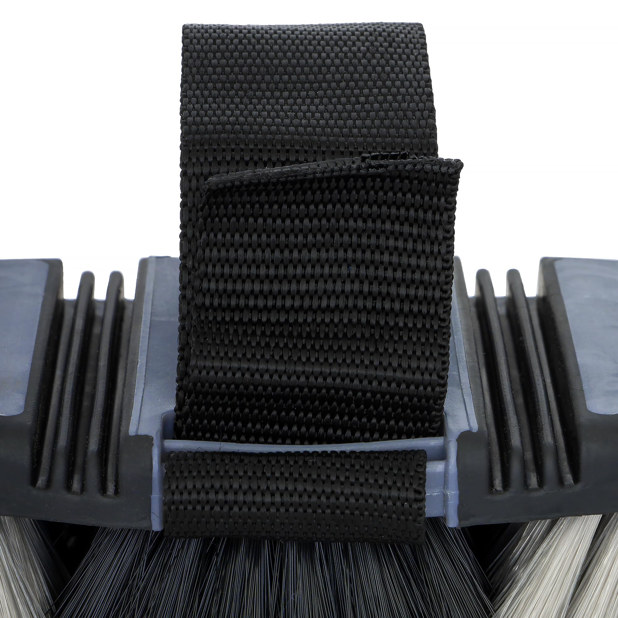 START FlexiBrush szczotka do konia, elastyczna szczotka do pielęgnacji sierści, ergonomiczna, z paskiem na rękę, idealna do wrażliwej skóry konia (czarny/szary)