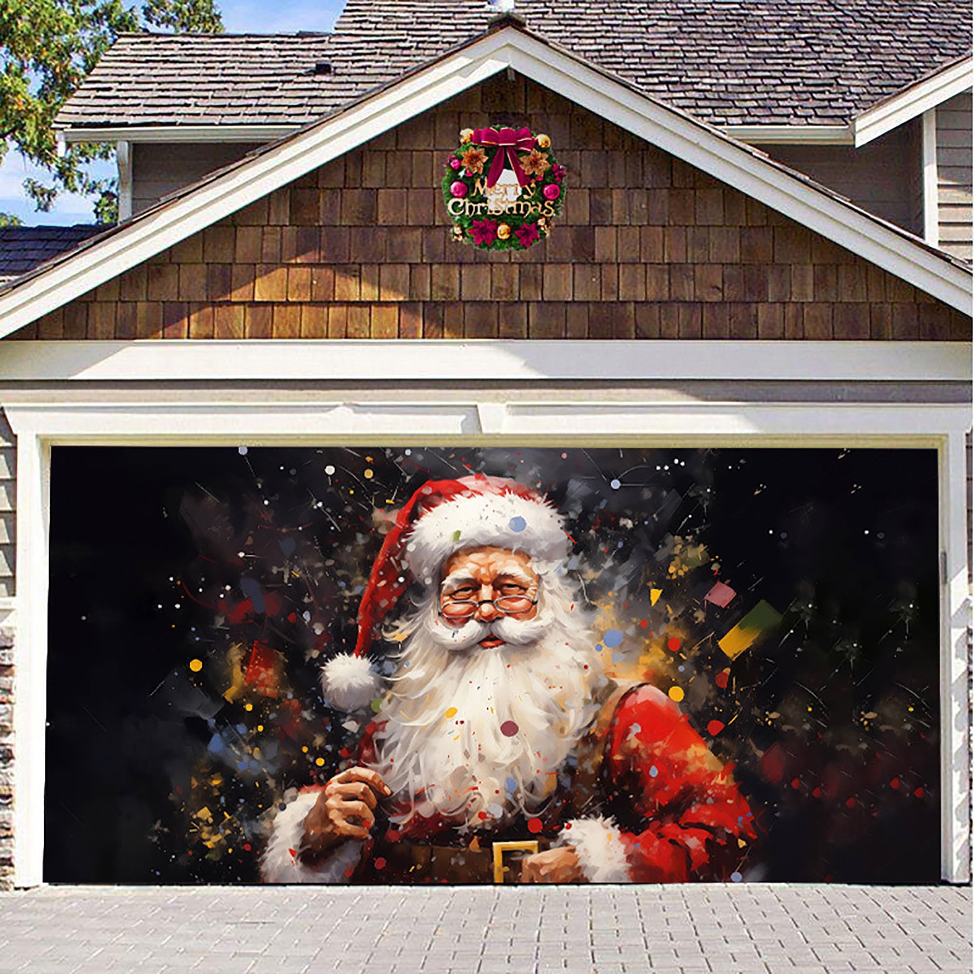 Snapklik.com : Kenilah Christmas Garage Door Cover, Garage Door