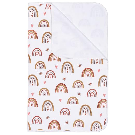 ROCCED Baby Bed Pad Waterproof Washable Reusable 31"x40" Large Toddler Mattress Protector Incontinence Pads Sheet Cover Underpads for Kids Adults and Pets Potty Training Mat-Rainbow