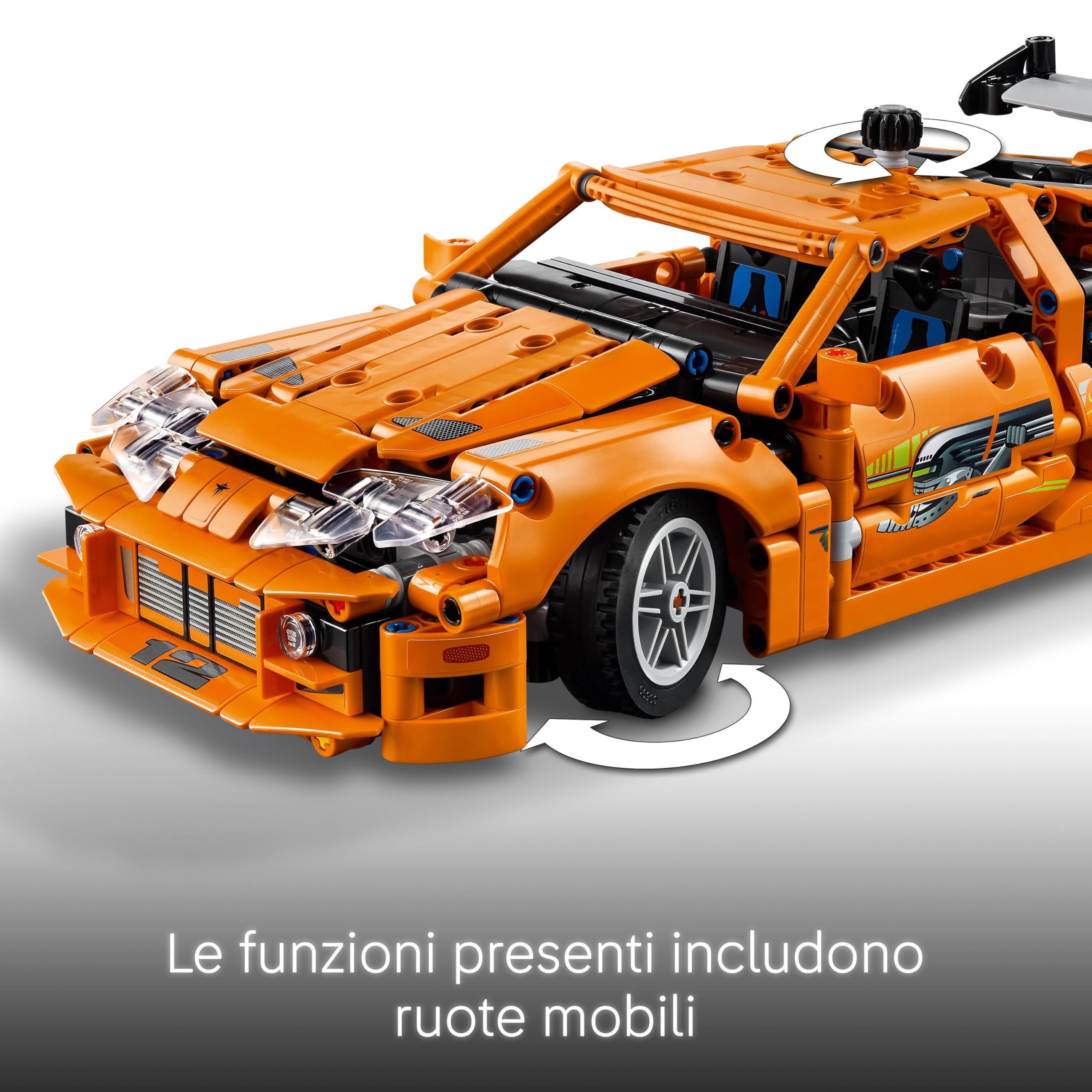 LEGO Technic Fast and Furious Toyota Supra MK4 - Macchina Giocattolo con Motore 6 Cilindri e Portiere Apribili - Modello di Auto per Bambini da 9 Anni o per Adulti Fan dei Sport Automobilistici 42204
