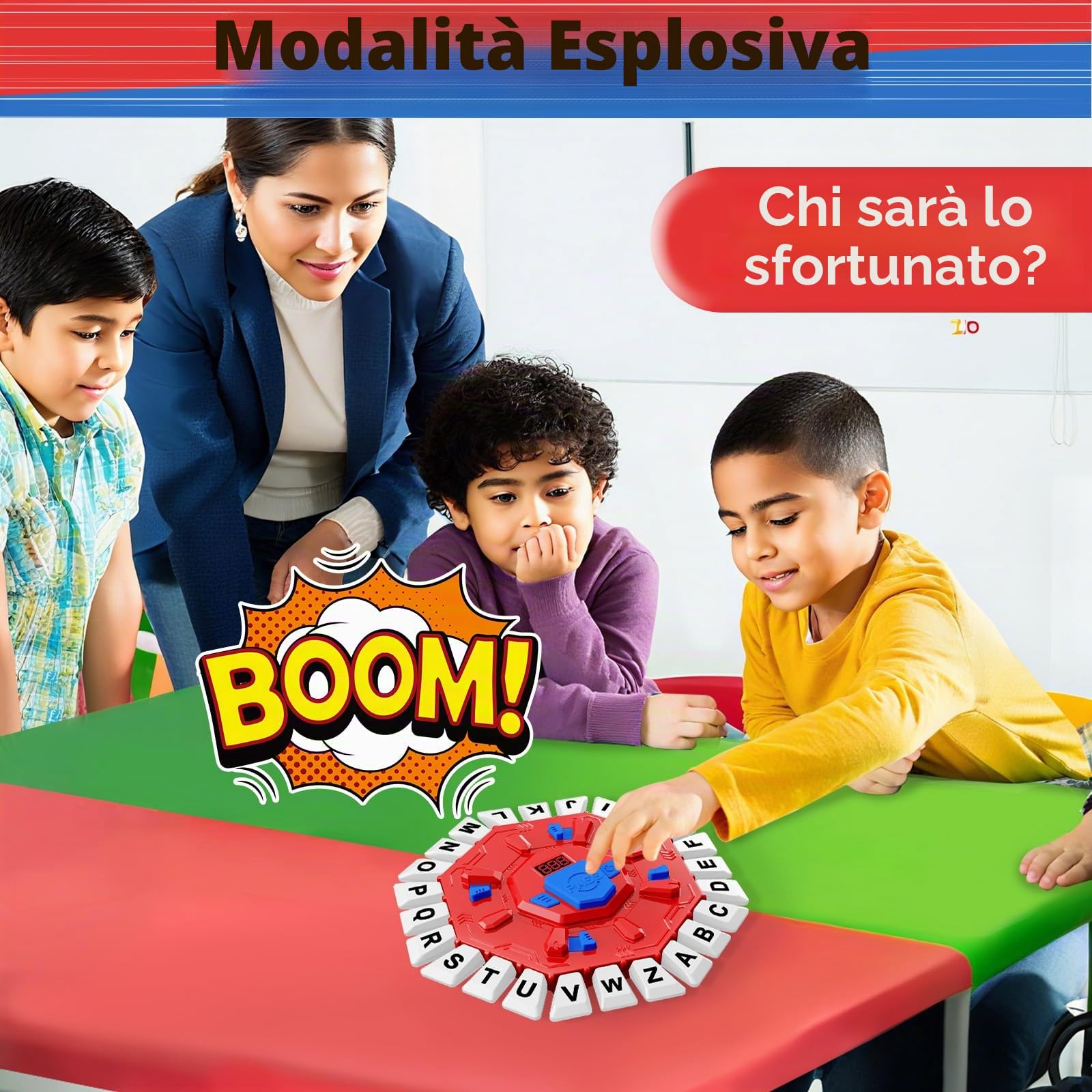 Resflycheng Juego de Mesa en Español con Pantalla Digital y 2 Modos de Juego, 35 Tarjetas Doble Cara, Ideal para Fiestas y Aprendizaje Interactivo, Juegos de Mesa para Niños y Adultos