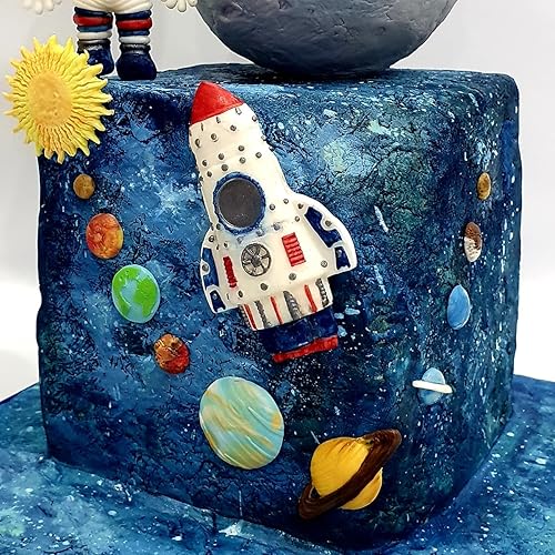 Miniatura 4 de Katy Sue Molde de silicona Space Rocket para decoración de pasteles y manualidades. El cohete mide 3.9 x 2.4 x 0.7 pulgadas. Para fondant, pasta de