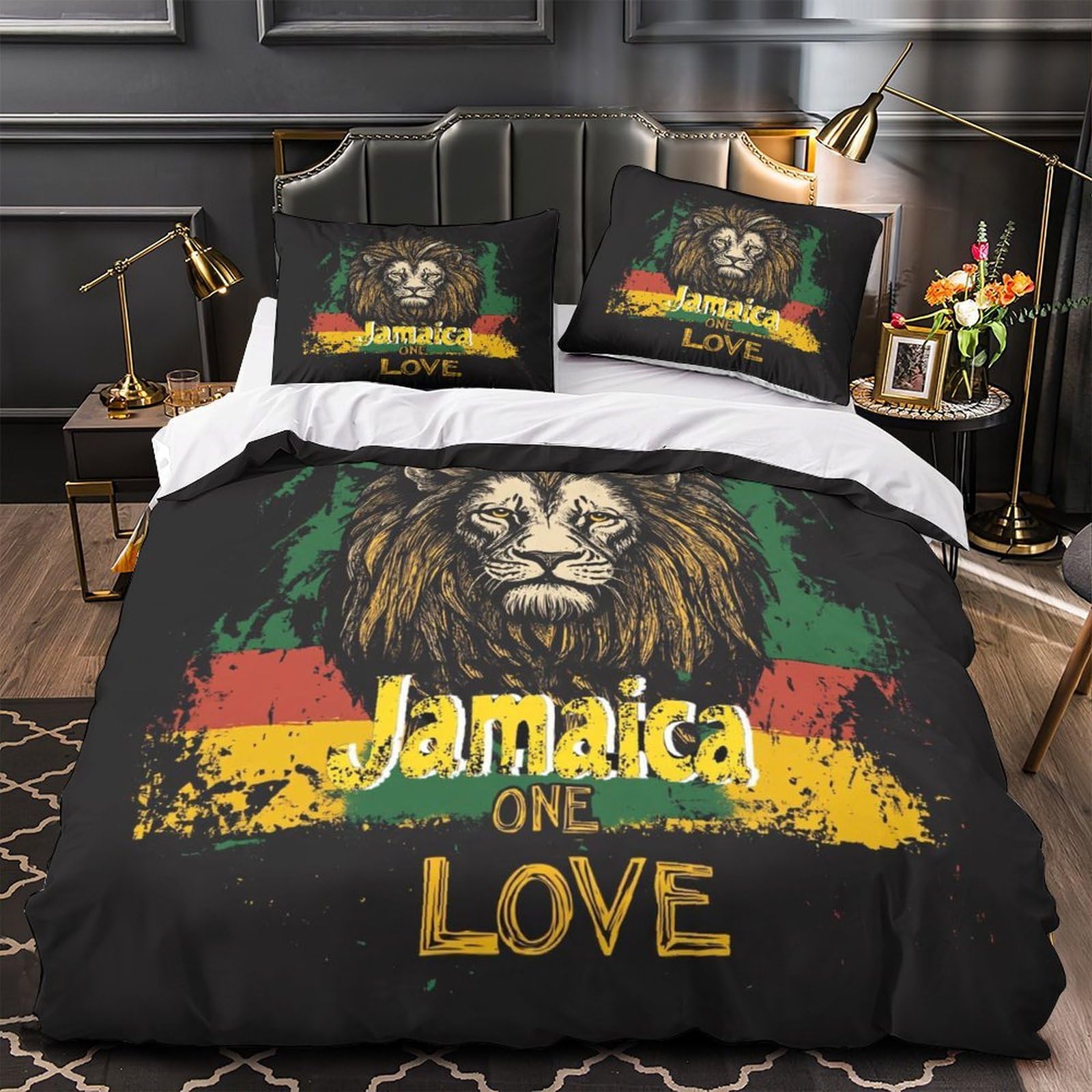 Housse de couette dragon 3D en microfibre premium hypoallergénique avec taie king size