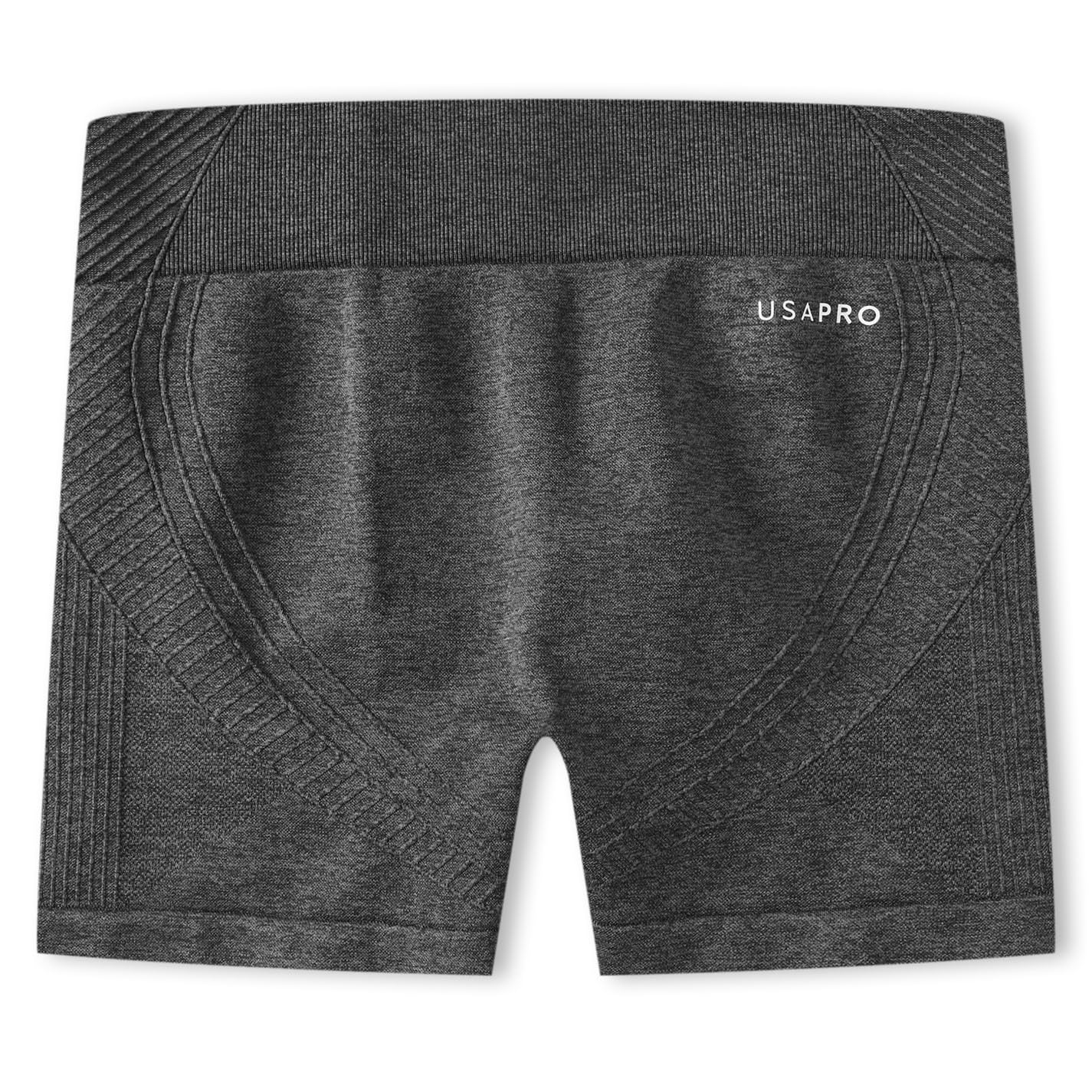 USA Pro Kids Seamless Shorts Charcoal 7-8 Years