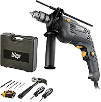 WAP Parafusadeira e Furadeira de Impacto 3/8' WF-700K10, com 11 Acessórios e Maleta, Controle de Velocidade, 700W 220V
