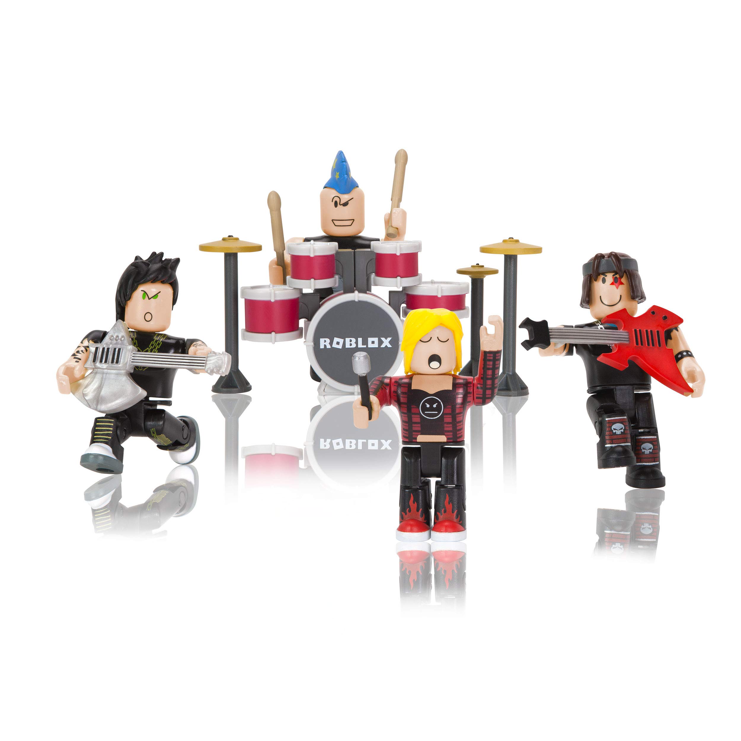 Roblox Action Collection - Punk Rockers Four Figure Pack [Includes Exclusive Virtual Item]