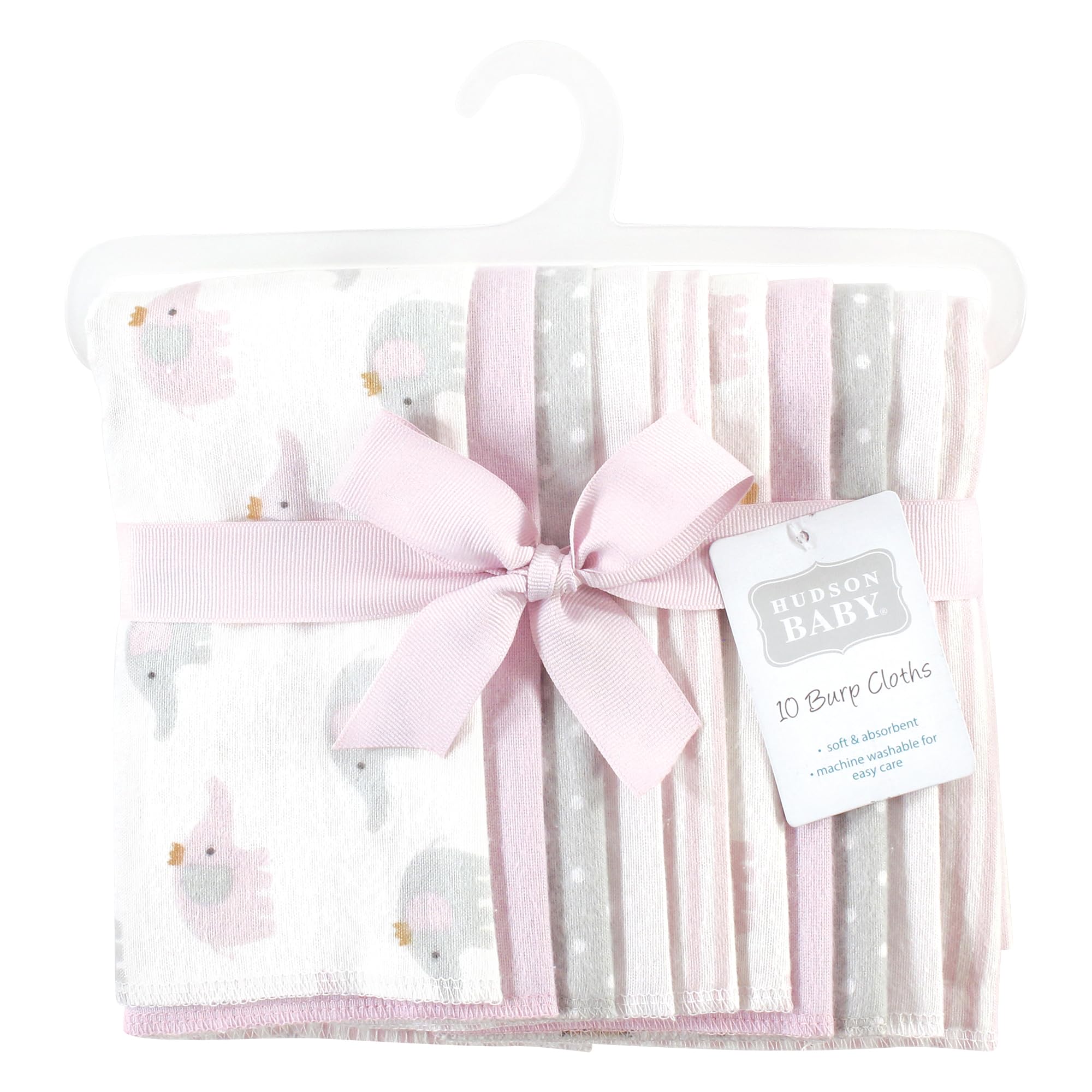 Hudson Baby Pack de 10 piezas de ropa de franela de algodón para bebé, diseño de elefantes, talla única