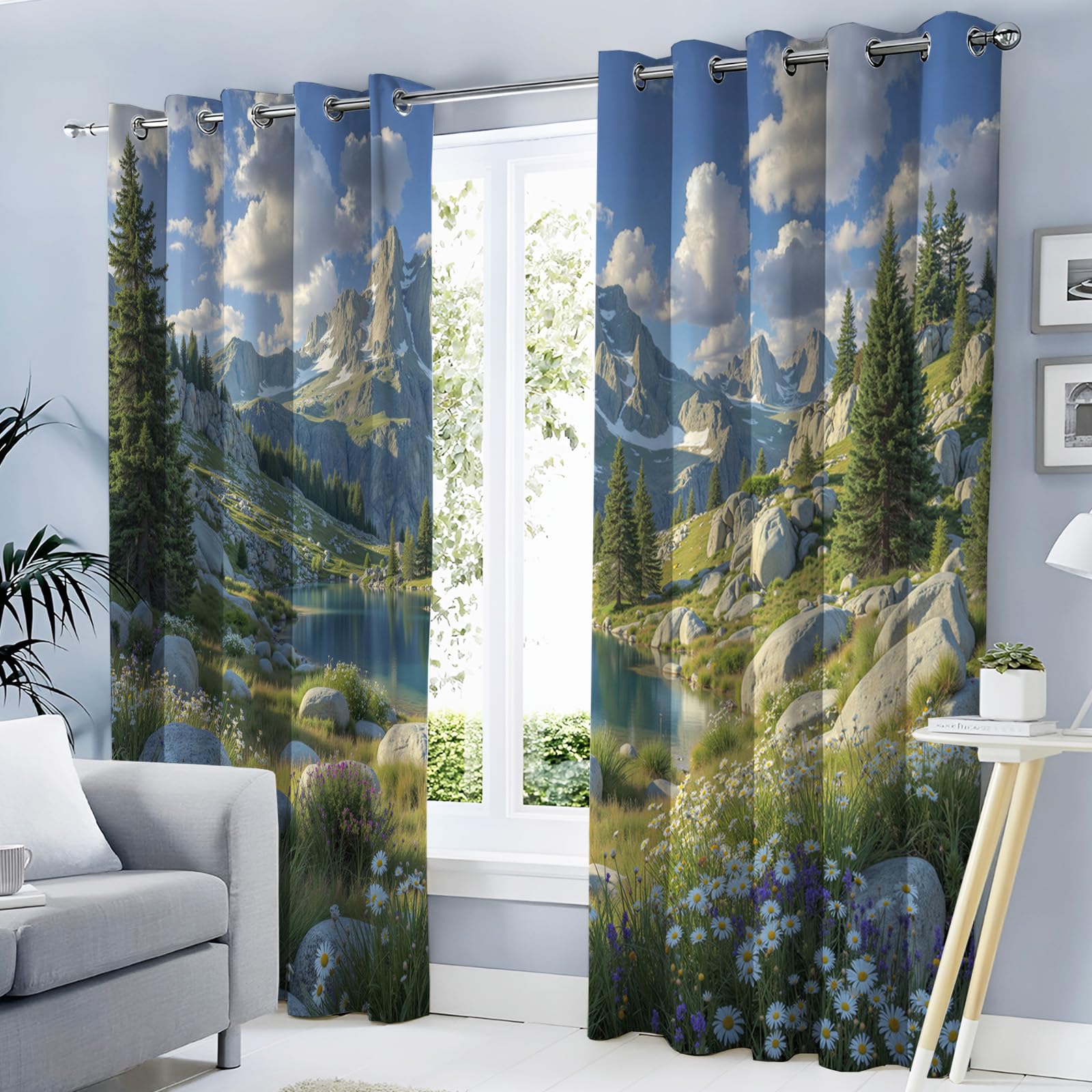Rideaux isolants forestiers pour créer un salon cocooning et chaleureux