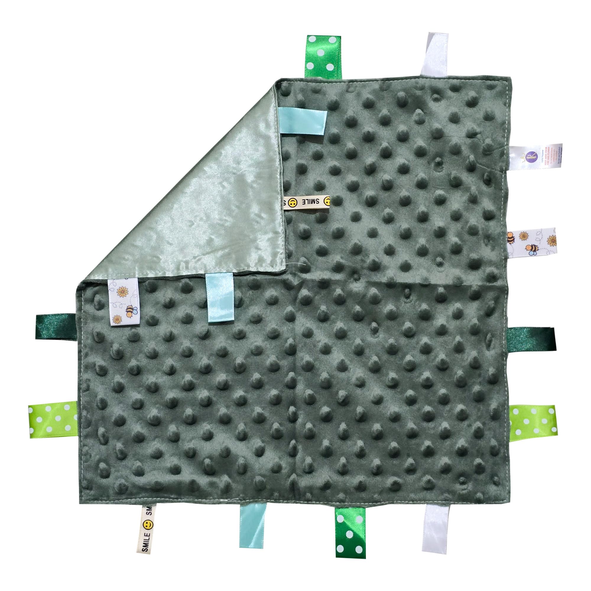 Royal Icon Baby Comforters tag blanket, Ultra Soft and Unique Design Taggies for Babies