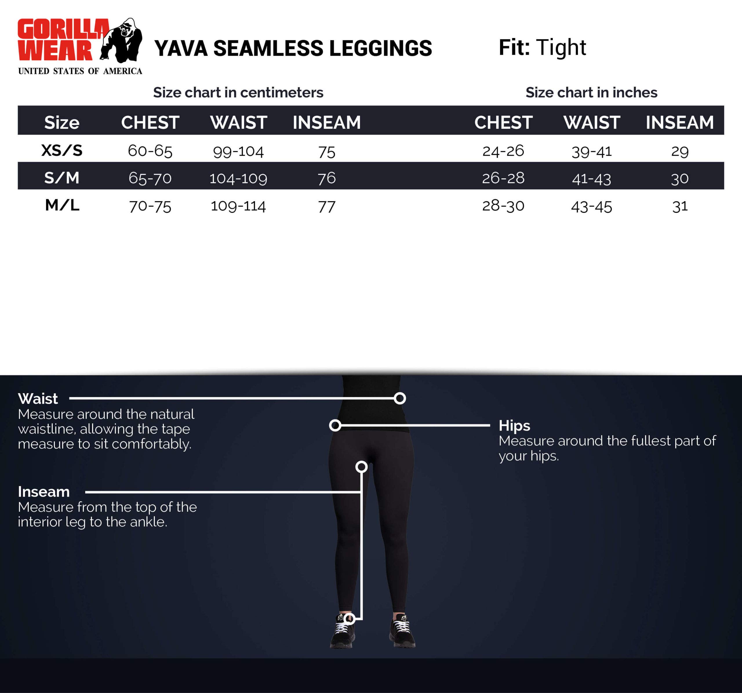 Gorilla Wear Yava Bezszwowe Legginsy - leginsy Kobiety