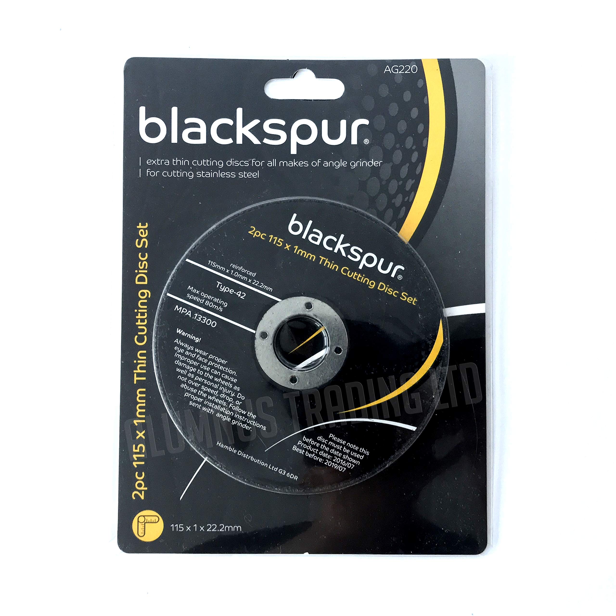Blackspur BB-AG220 Thin Cutting Disc Set