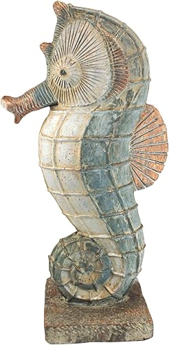 Miniatura 5 de Design Toscano FU80070 - Estatua familiar de peces marinos con caballito de mar con galleta de mar, grande, a todo color