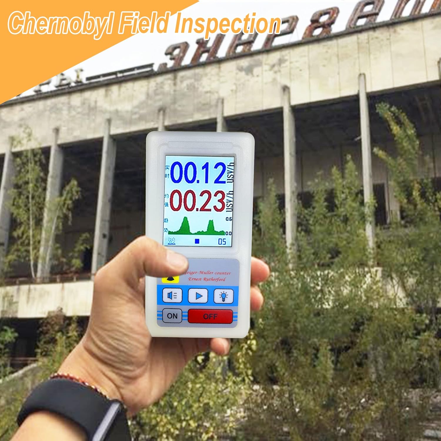 Geiger Counter Handheld Nuclear Radiation Detector,High Precision Beta Gamma X-ray Tester, Radioactive Detector, Personal Dosimeter Marble Detector Meter Portable Dosimeter（Model：BR-6）: Industrial & Scientific