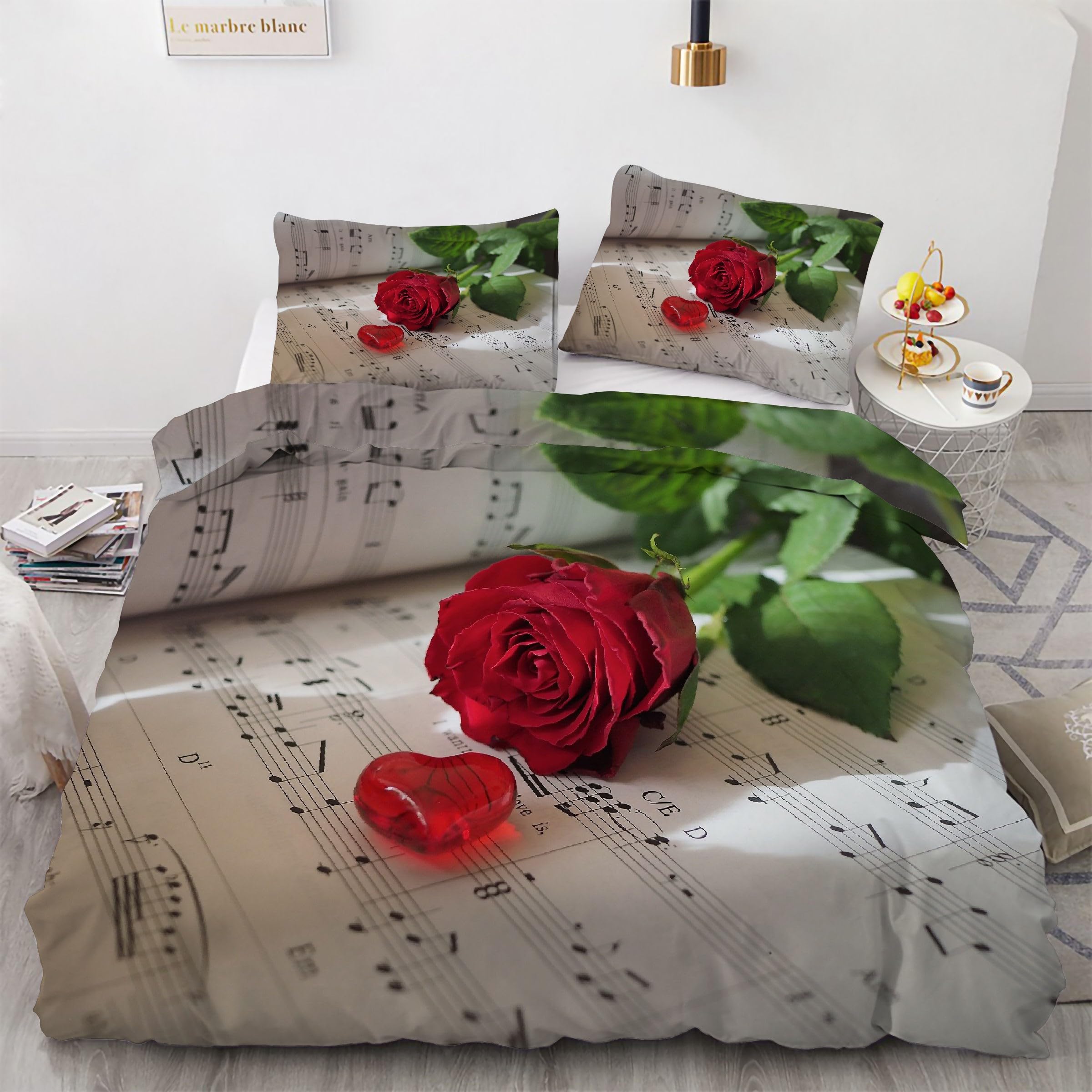 Ensemble de literie 3 pièces bicolore rouge rose en microfibre douce