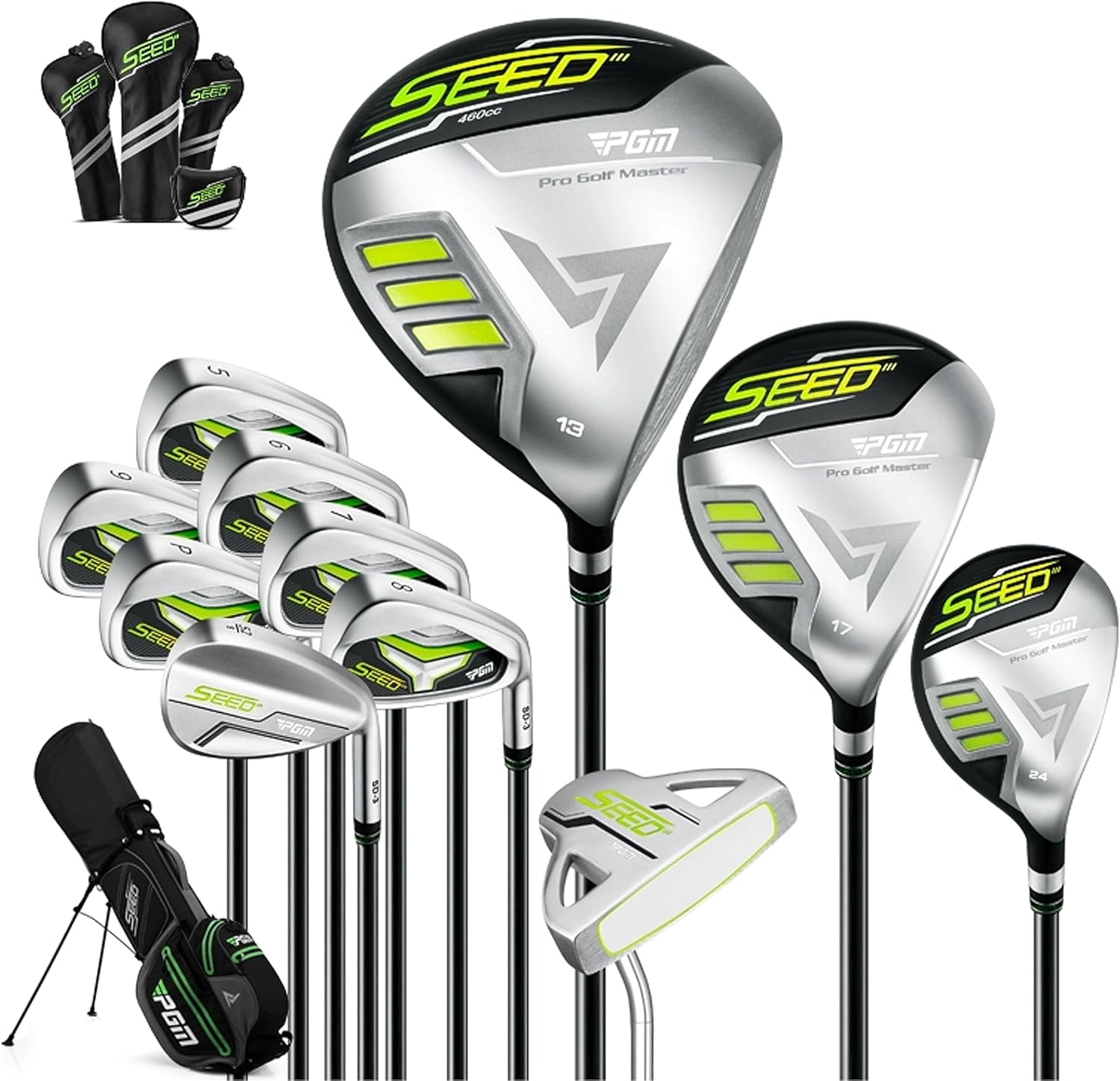 ゴルフ クラブセット一式 右利き PRGRなど PGM コンプリートゴルフクラブセット 子供用 右利き ドライバー