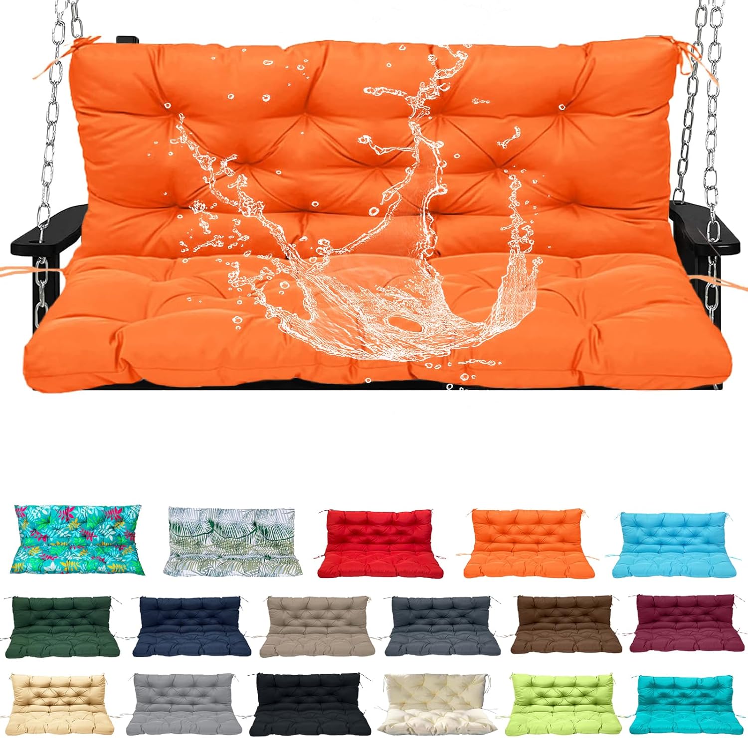 lsxlkha Outdoor Swing Cushions, 3 Person Swing Cushions