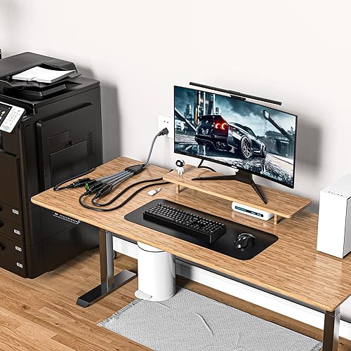 Miniatura 6 de Cable divisor de alimentación de 3 clavijas de 1 a 4 salidas (paquete de 3), cable de extensión de alimentación de 1.5 pies18 pulgadas, protector de