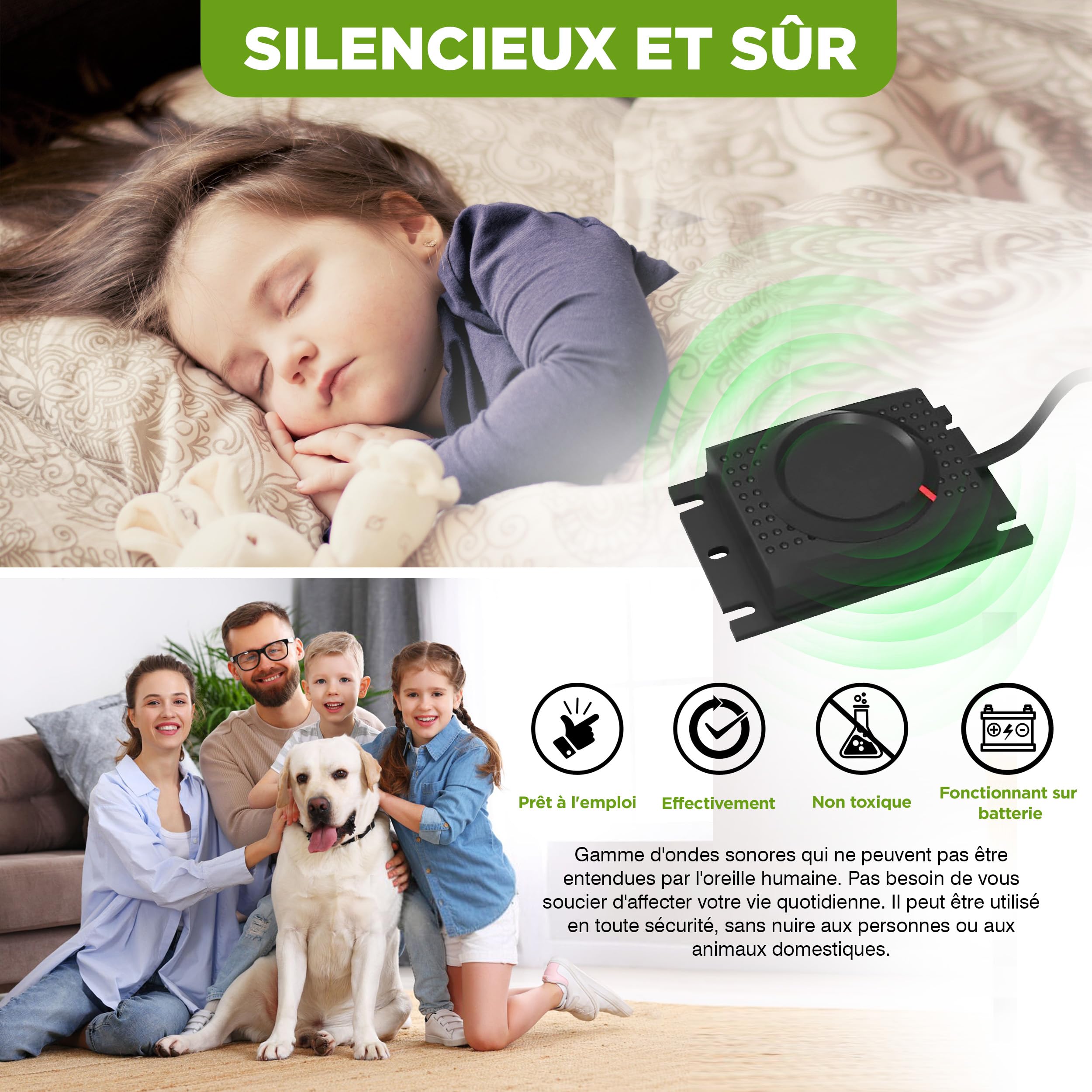 ISOTRONIC Répulsif Contre Les Martres, Souris et Les Rats avec Batterie 12V - Répulsif chassant pour Protection Voiture à Ultrason - Installation Facile et Effet Durable