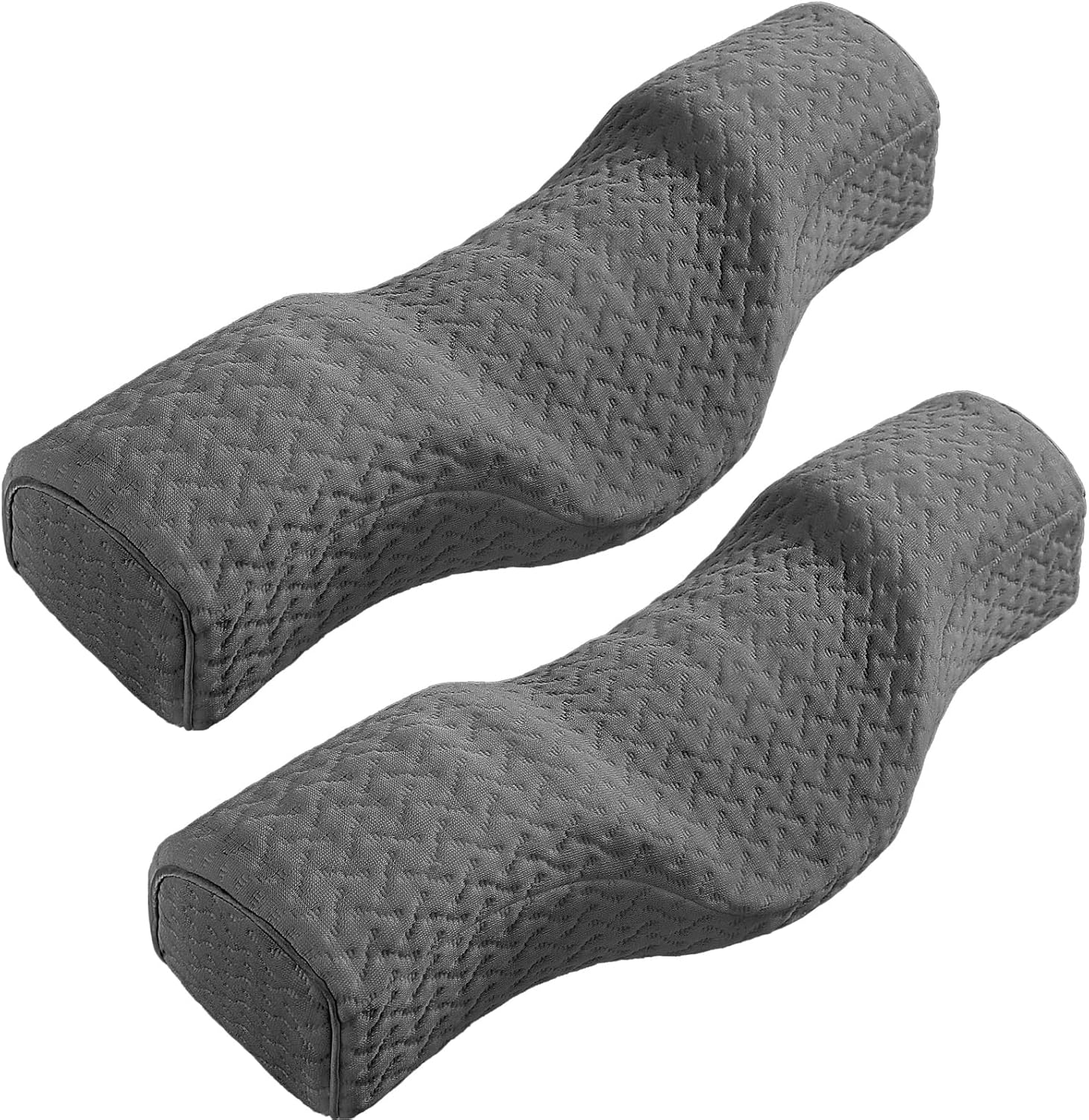 Roowest 2 Pcs Cervical Neck Pillow for Sleeping Memory Foam