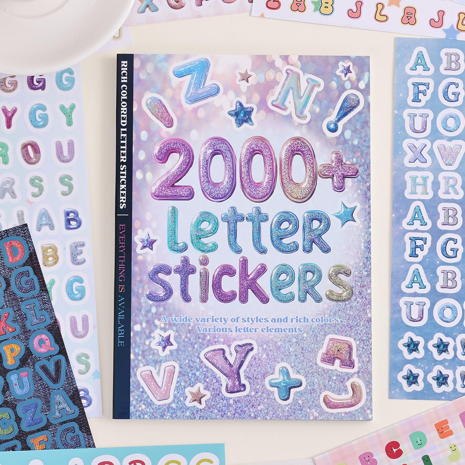 HASTHIP® Colorful 2000 Plus Alphabet Stickers for Journaling and Scrapbooking DIY Crafts for Girls-image-44
