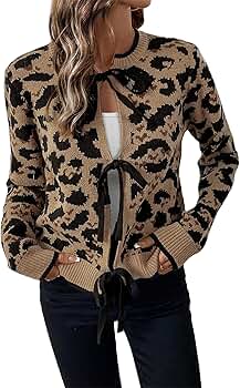 アウターその他 BADBLOOD leopard tie cardigan brown BADBLOOD♥ Leopard Tie Cardigan - Brown/追跡付