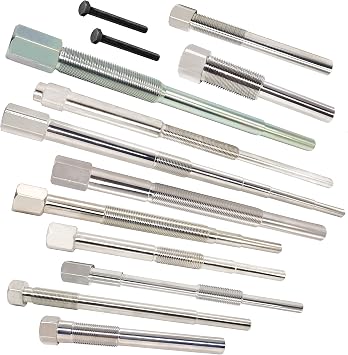 Hardened Primary & Secondary Clutch Puller Tool kit. Contains 12 Different Models And Sizes of Clutch Puller Tools. Suitable for Golf Carts, Kawasaki, Arctic Cat,Can-Am, Polaris Motorcycle
