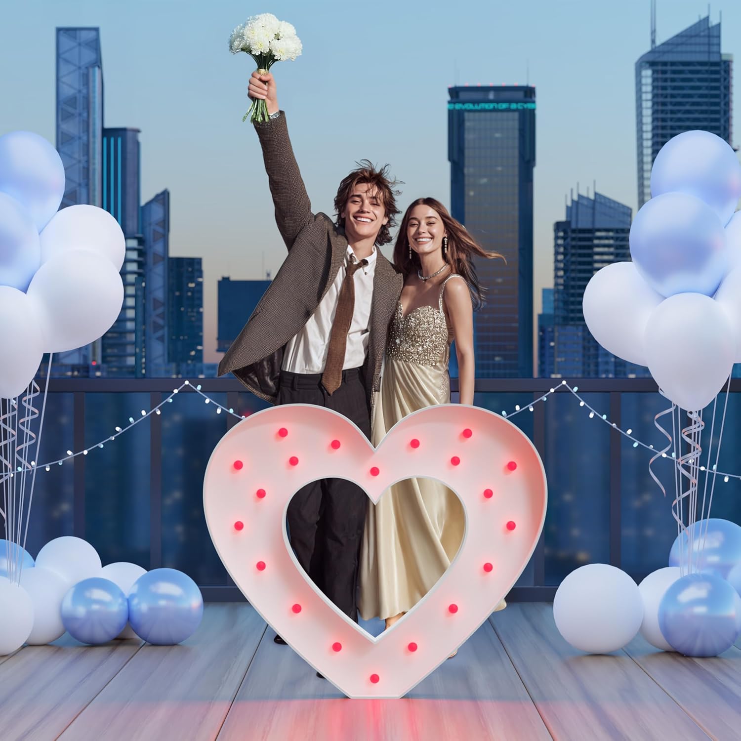 imprsv Marry Me Light up Letters, 2FT Will You Marry Me Sign for Wedding Engagement Proposal Decor, Marquee Letters for Romantic Married Anniversary Party Decorations