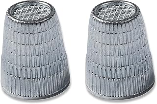 HAND Slip-Stop Silver Finger Tip Thimbles Diameter 18mm, Pack of 2