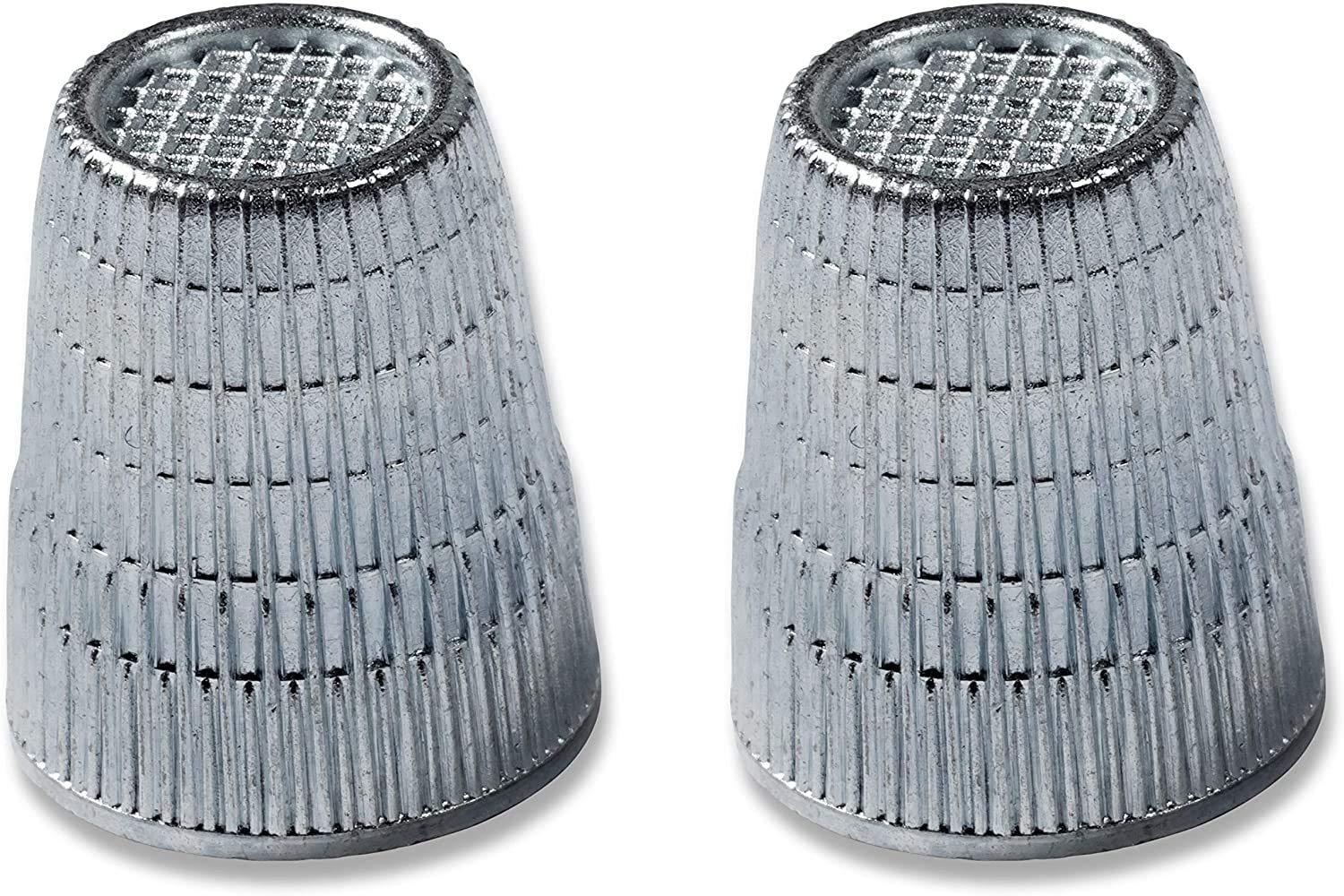 HAND Slip-Stop Silver Finger Tip Thimbles Diameter 16.5mm, Pack of 2