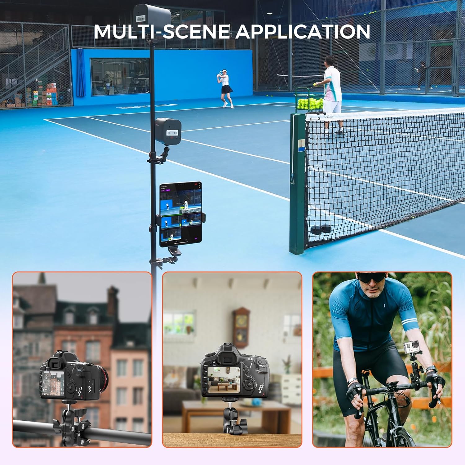 NearStream VM33 Wireless Streaming Camera & Adjustable Camera Clamp Mount Bundle for Livestreaming & Content Creation