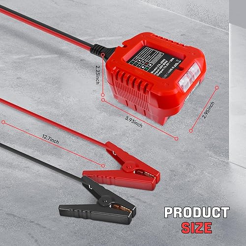 Miniatura 7 de Adaptador de arranque para baterías Milwaukee de 18 V20 V, adaptador de cable de refuerzo automático de 13.5 V con luces LED, cables de salto