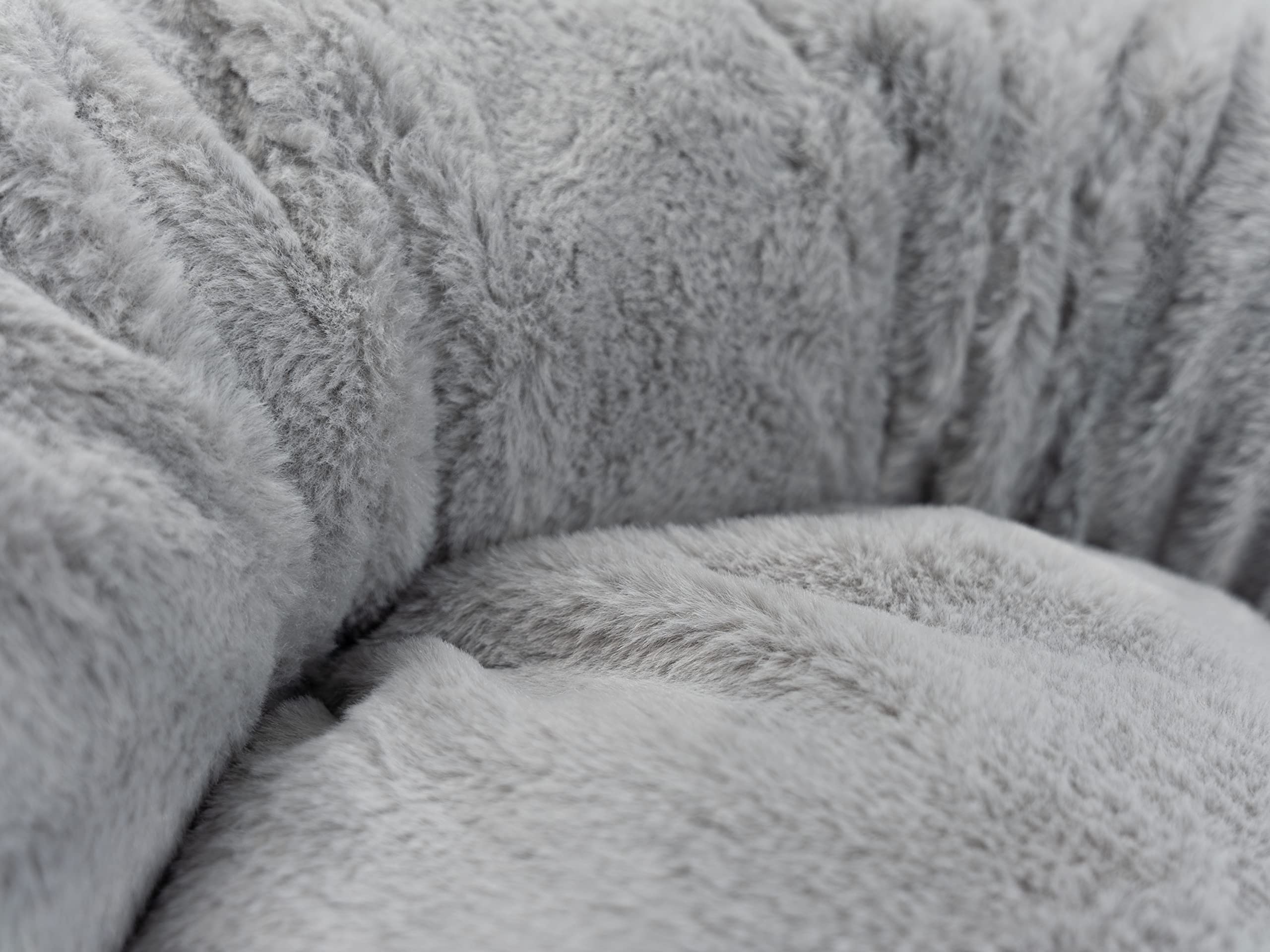 TrendPet Lunabed - Das runde Kuschelbett für Hunde und Katzen (M, Grau)