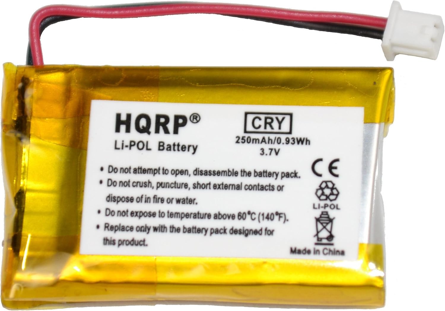 HQRP Battery Works with VXI Blue Parrott 052030, 502030 BlueParrott B250-XT, B250-XT+ Wireless Bluetooth Headset, Roadwarrior, Blue-Parrot PL602030