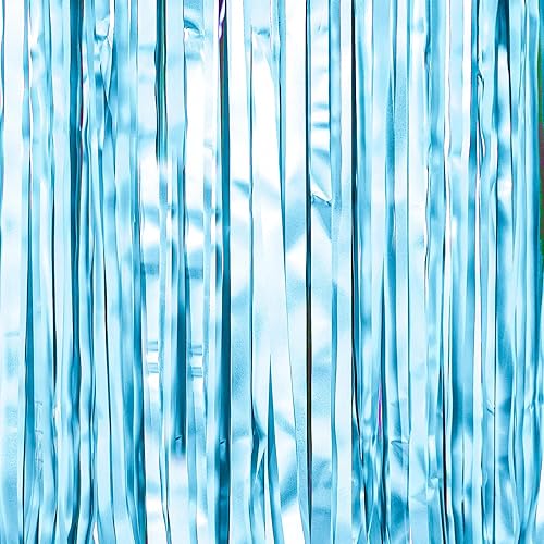 Vista 119 de PartyWoo Cortinas de flecos de aluminio plateadas, 2 serpentinas plateadas de 3.3 x 6.6 pies, telón de fondo con flecos, fondo de oropel, cortina