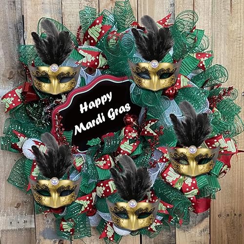 Miniatura 6 de LIYDE 12 mini máscaras para decoración de Mardi Gras decoración de fiesta de máscaras mini máscaras decorativas para decoración de mesa decoración