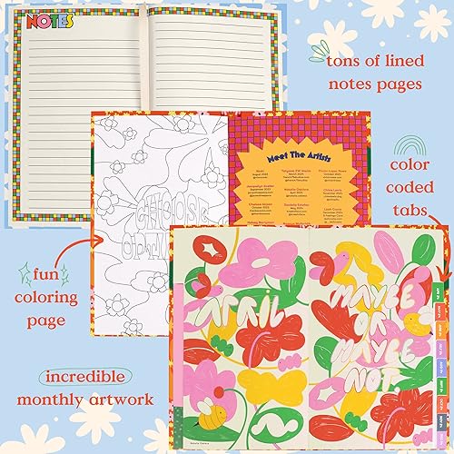 Miniatura 5 de ban.do Agenda diaria 2023-2024, agenda semanal clásica de agosto de 2023 a diciembre de 2024, diario de cuidado personal, agenda de tapa dura con