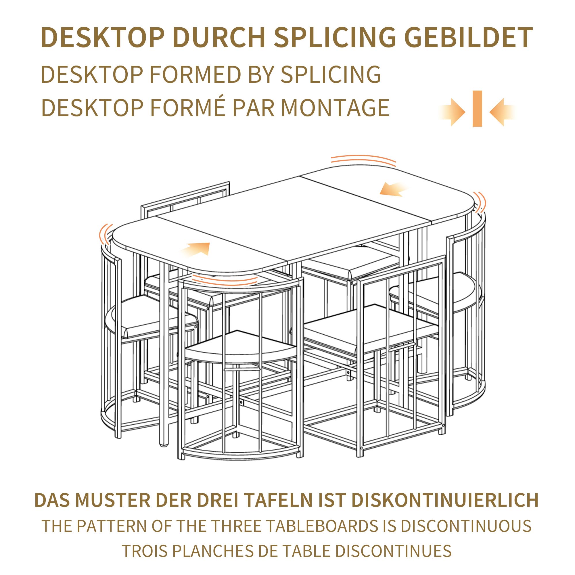 Zepneiy Table à Manger avec 6 chaises,Table Salle à Manger Moderne avec dossiers et Coussins Gris, pour Cuisine Salle à Manger, Blanc