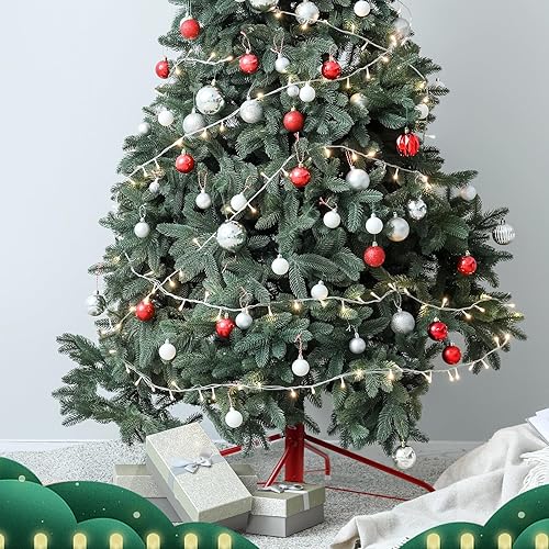 Vista 51 de Roowest Soporte plegable de metal artificial para árbol de Navidad, soporte de repuesto para Navidad (verde, 16 pulgadas)