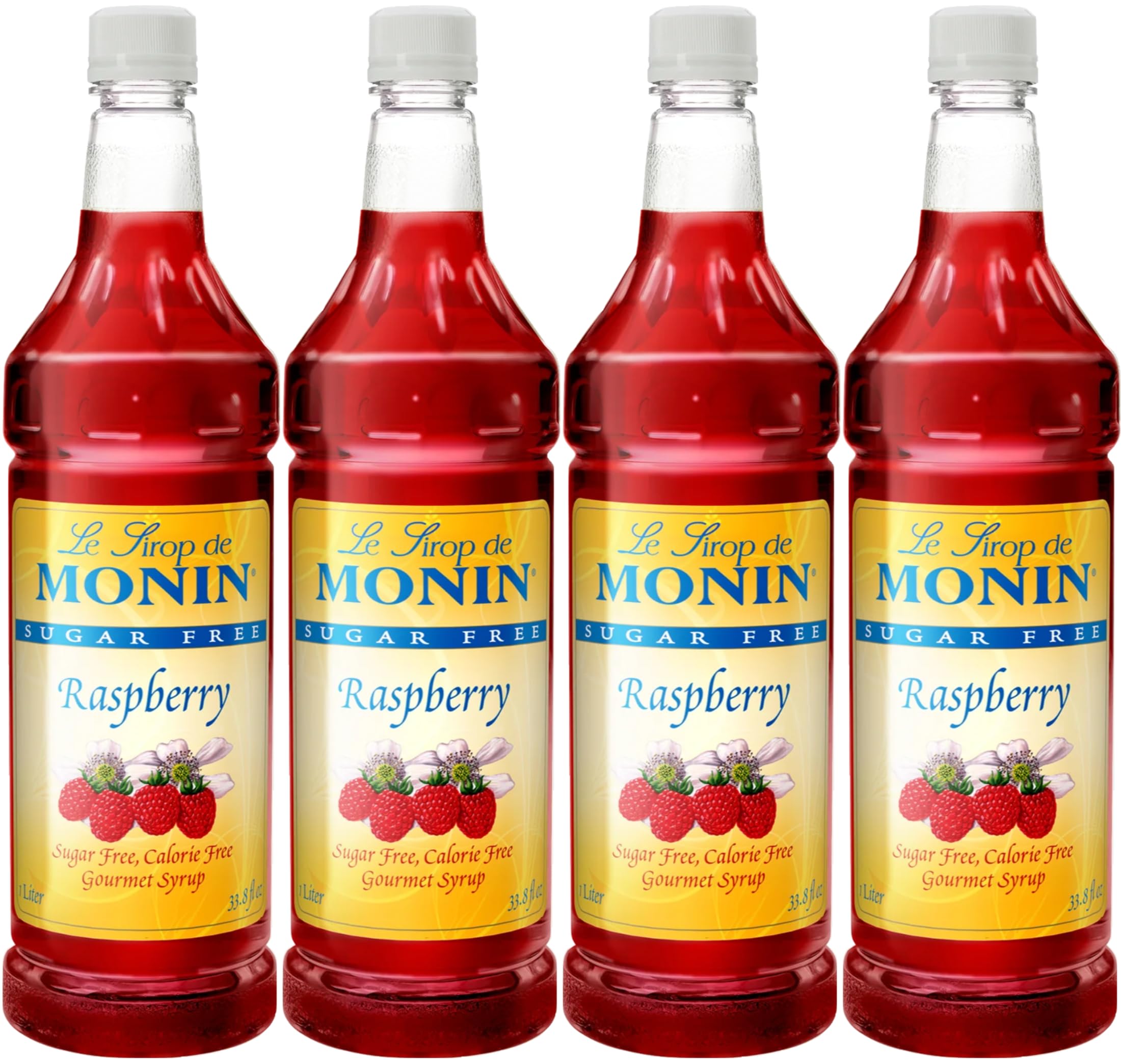 Sugar Free Raspberry Syrup 1 Liter, Pack of 4