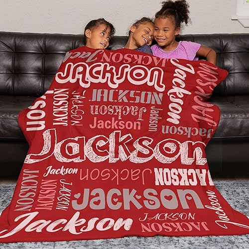 Miniatura 5 de Manta personalizada con texto, manta personalizada con nombre para madre, padre, adultos, amigos, amantes, perros, mascotas, manta de franela