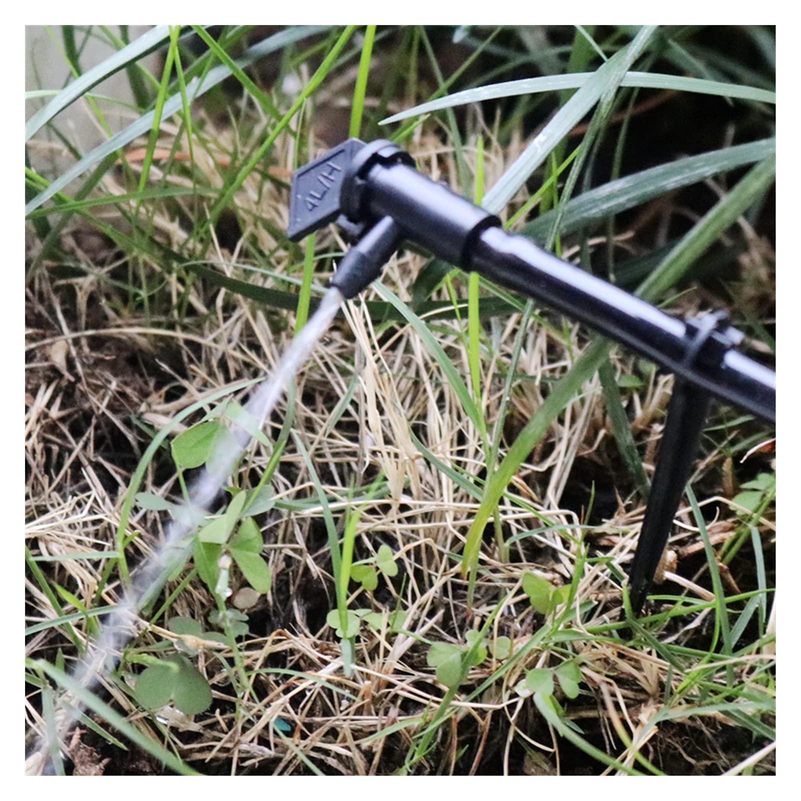 Conexión de fontanería para jardín, 100 unidades de 4 L, 8 L, 16 L, gotero, riego por goteo agrícola, riego por goteo, plantas de invernadero, rociador de riego (color: negro)