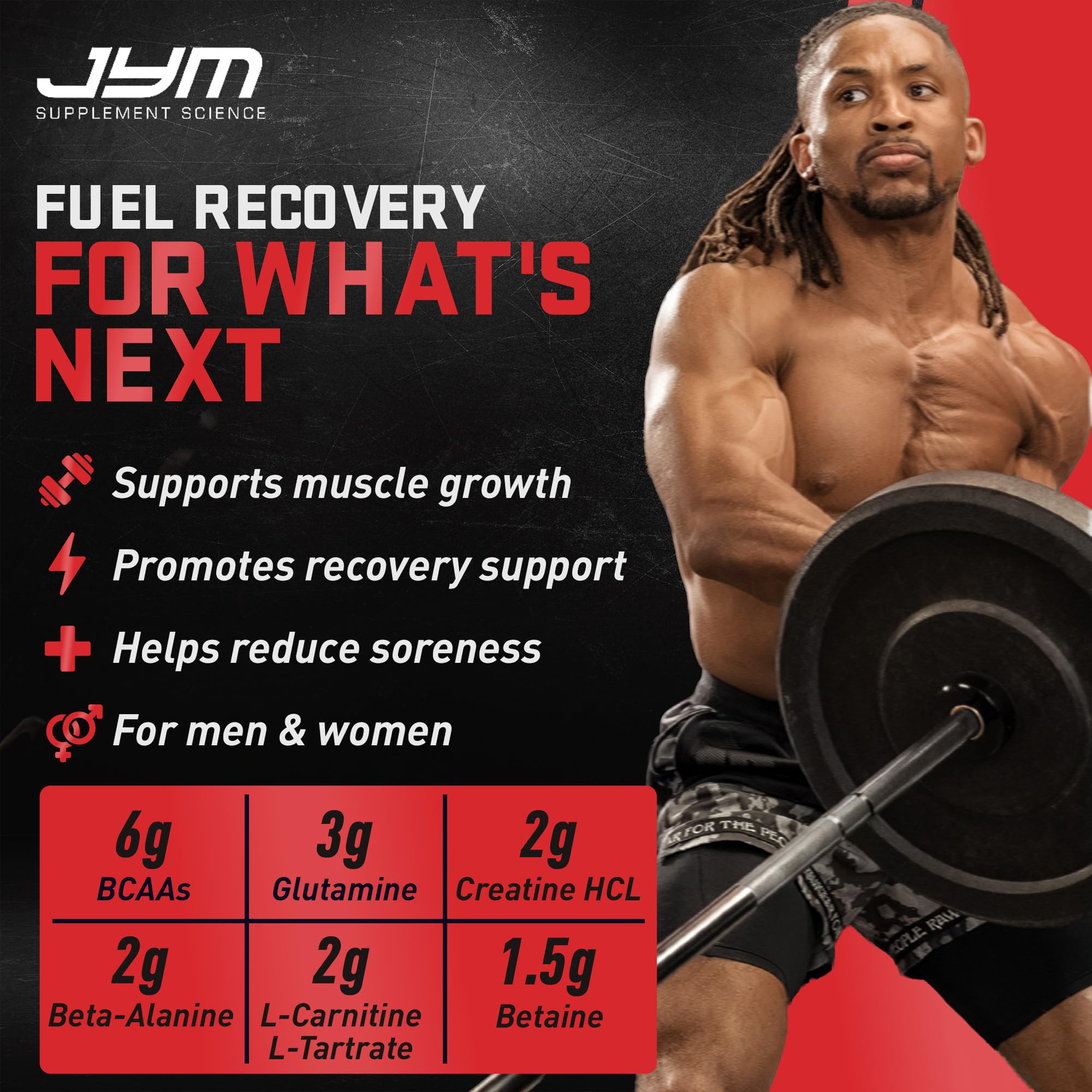 Post JYM BCAAs+ Recovery Matrix, Blue Arctic Freeze - Creatine HCl, 22.2 Oz — Amazon image 2