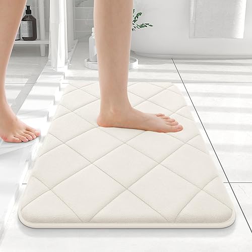 Miniatura 226 de OLANLY Tapete de baño de espuma viscoelástica de 24 x 16 pulgadas, ultra suave y absorbente, lavable a máquina, cómodo tapete de baño para suelo de