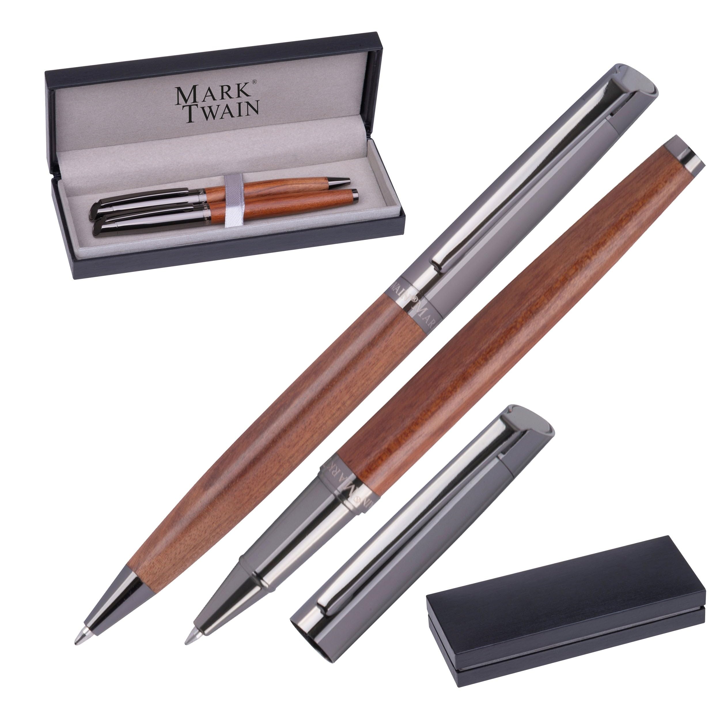 Mark Twain Schreibset KATRINA aus Holz mit Gravur & Geschenkbox
