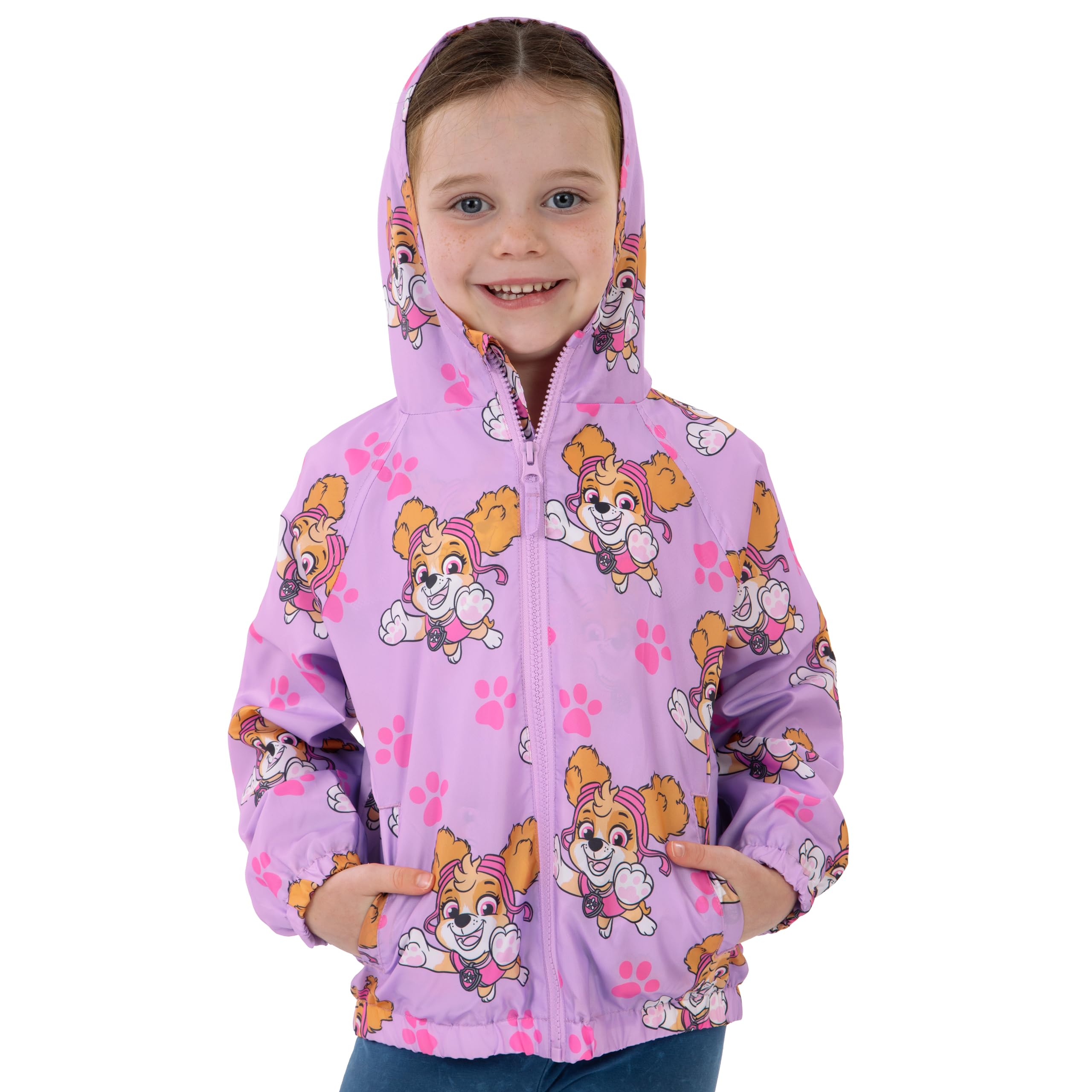 Paw Patrol Imperméable Fille, Skye Manteau de Pluie, Veste Pluie Enfant Résistante à l’Eau