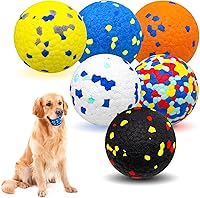 CHEODIN 6 Pack Indestructible Dog Tennis Balls for Aggressive Chewers - Bite-Proof Chew Toys for Puppies, Small Medium Large Dogs