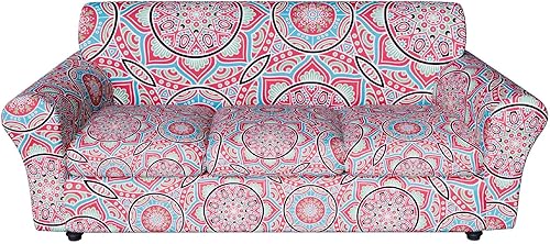 Miniatura 20 de Fundas elásticas para sofá, Fundas de sofá con estampado floral, 2 piezas de funda para sillón con funda de sección separada, Funda lavable para