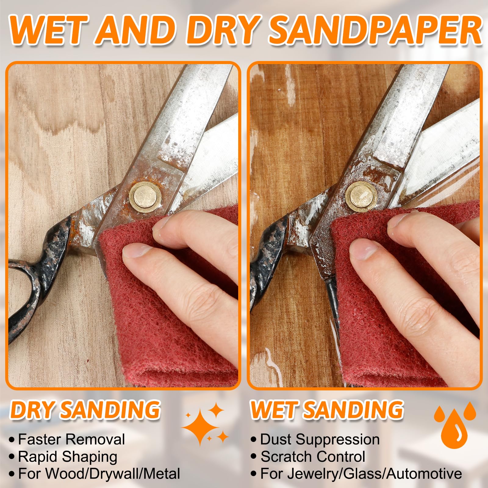 Cuttable Sanding Pads - Wet/Dry Abrasive Sheets -3