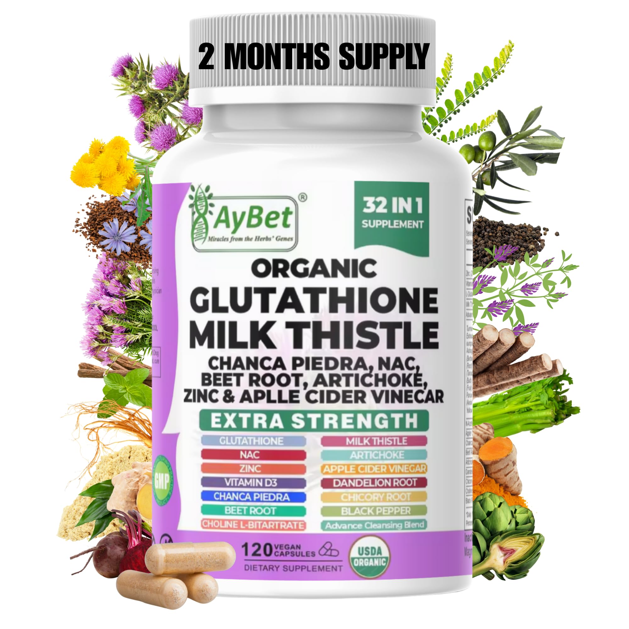 glutathione with milk thistle Doctor's Best Glutathione + Milk Thistle , 60 Veggie Caps main image 0