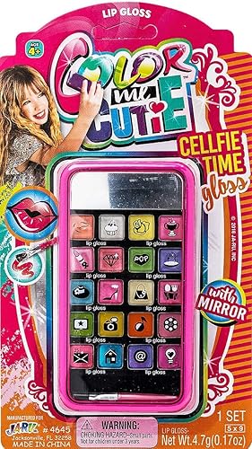 Miniatura 5 de JA-RU Kit de juguetes de belleza de maquillaje para niños (6 juegos de cambio de imagen) estuche celular con espejo, pincel y paleta de sombras